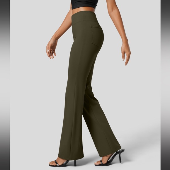 HALARA Pants - Halara Flex High Waisted Back Side Pockets Slight Flare Work Pants